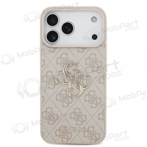 Apple iPhone 17 Pro Max maciņš - Guess PU 4G Metal Logo (rozā)