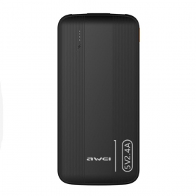 Ārējā baterija Power Bank Awei P20K 5V/2.4A 10000mAh melna