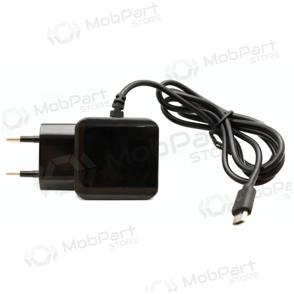 Lādētājs F13c FastCharging x 2 USB (3.1A) + microUSB (melns)