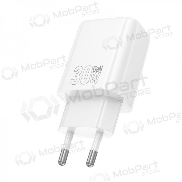 Tālruņa lādētājs Hoco N62 30 W GaN USB-C balts