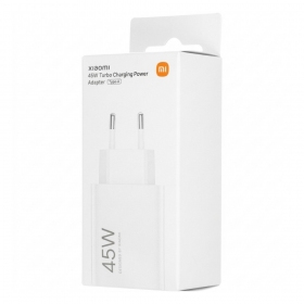 Telefonu lādētājs Xiaomi turbo charging power adapter BHR07SLEU 45 W USB-A PD balts