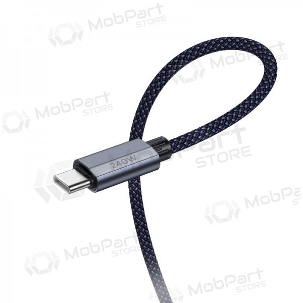 USB-C kabelis Hoco U134 USB-C uz USB-C 1.8 m 240 W melns