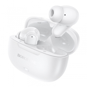Borofone BW96 Bluetooth ANC ENC USB-C baltas maciņš