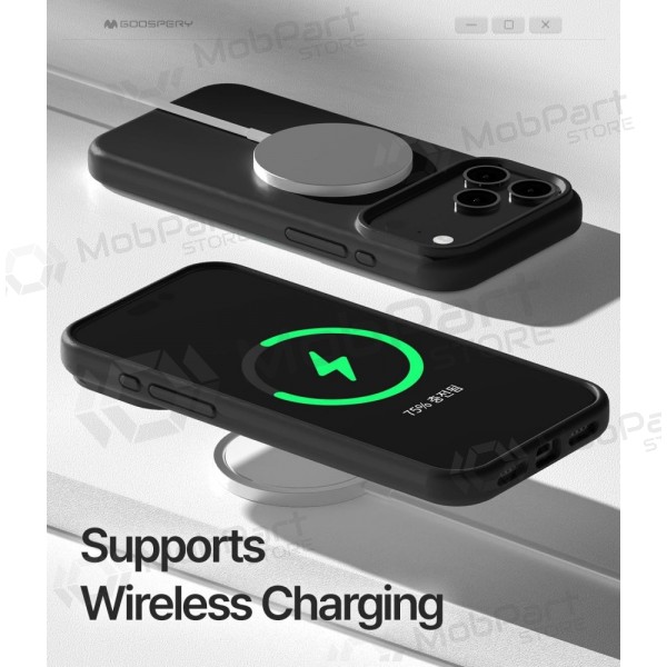 Apple iPhone 17 Pro, 18 Pro maciņš Mercury "Pure Magsafe Silicon Case" (sarkans)