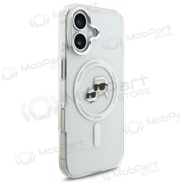 Apple iPhone 17 maciņš - Karl Lagerfeld IML K&CH Heads Metal Frame MagSafe (caurspīdīgs)
