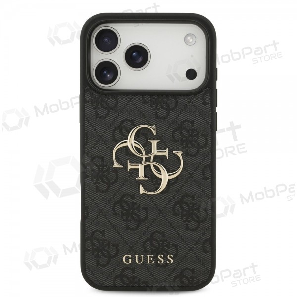 Apple iPhone 17 Pro Max maciņš - Guess PU 4G Metal Logo (pelēks)