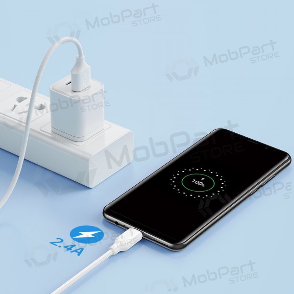 USB kabelis Joyroom S-UM018A9 USB to MicroUSB 2.4A 1.0m balts