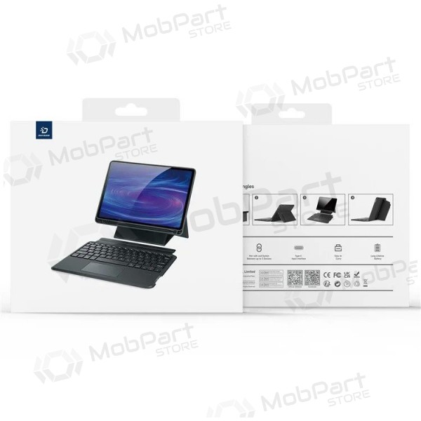 Apple iPad Pro 11 2024, 2025 maciņš ar tastatūru - Dux Ducis DK (melns)