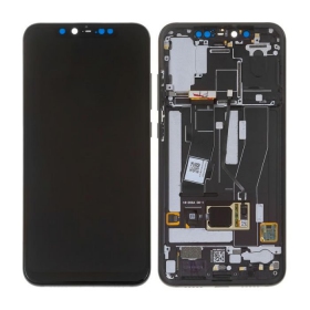 Xiaomi Mi 8 Pro ekrāns (melns) (ar rāmīti) (service pack) (oriģināls)