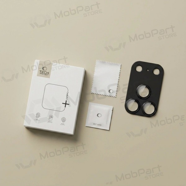 Apple iPhone 18 Pro Max kameras aizsargs - Tech-Protect CamFull Fit+ (melns)