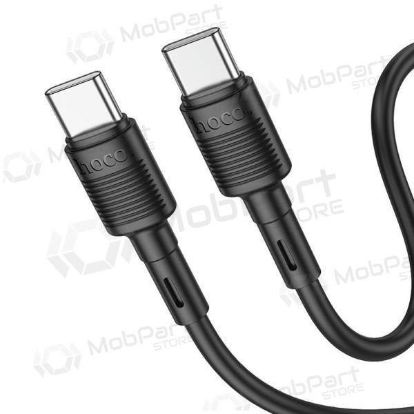 USB kabelis Hoco X83 60W Type-C to Type-C 1.0m melns