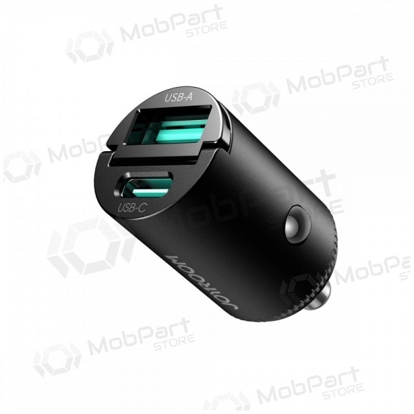 Automašīnas tālruņa lādētājs Joyroom JR-CCN18 65 W USB-C + USB-A melns