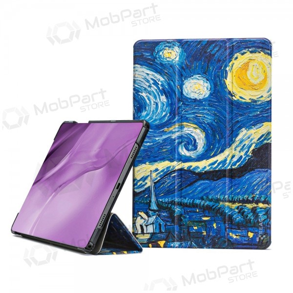 Samsung Galaxy Tab A9+, Tab A11+ maciņš - Smart Leather (starry night)