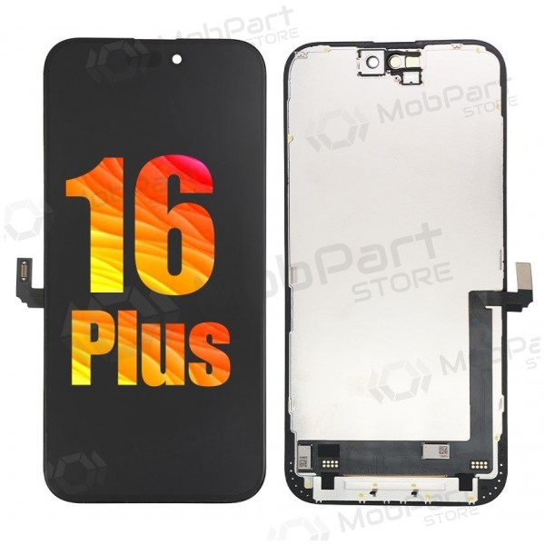 Ekranas paredzēts iPhone 16 Plusar lietimui jautriu stikliuku INCELL (with Removable IC)