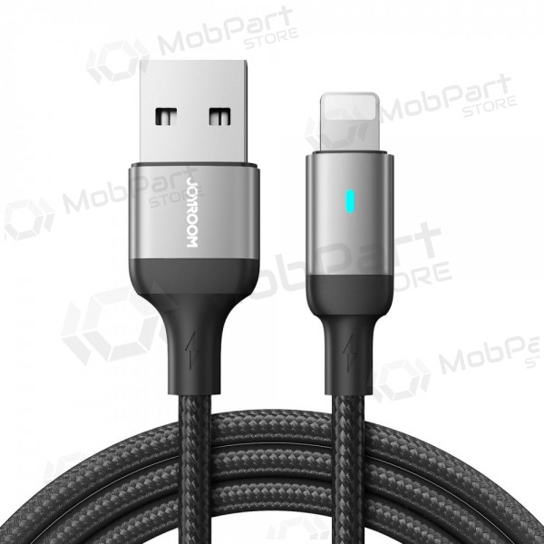 USB kabelis Joyroom S-UL012A10 USB to Lightning 2.4A 1.2m melns