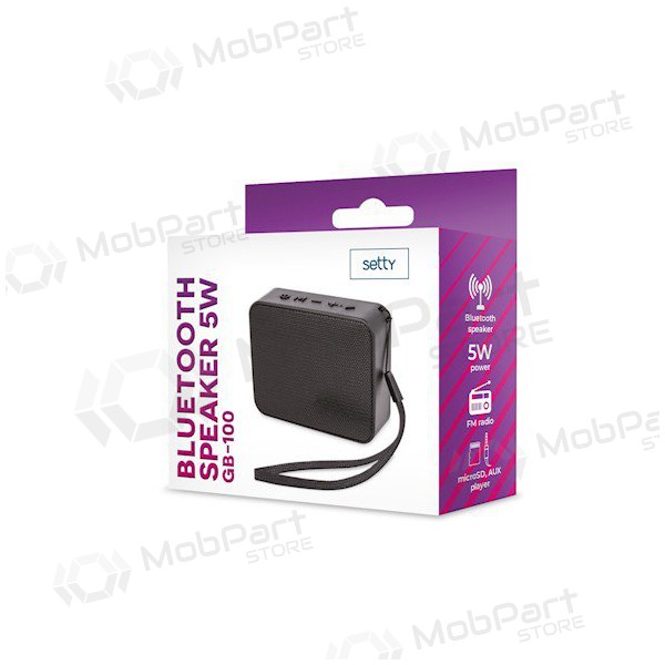 Bluetooth pārnēsājamais augšējais skaļrunis Setty Speaker W5r (melns)