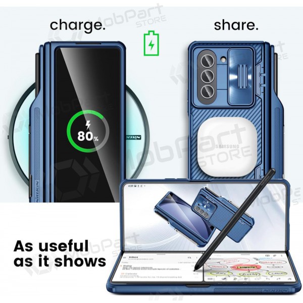 Samsung Galaxy Z Fold4 vāciņš „Nillkin CamShield Pro“ (zils) Samsung Galaxy Z Fold4 vāciņš „Nillkin CamShield Pro“ (zils)