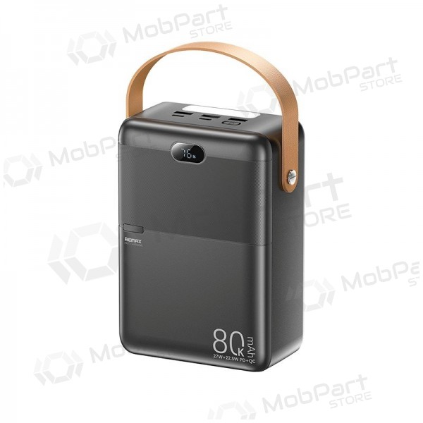 Ārējā baterija Power Bank Remax RPP-118 22.5W 80000mAh melna