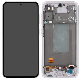 Ekranas Samsung A566 A56 5G su lietimui jautriu stikliuku un rėmeliu Awesome Pink oriģināls (service pack)