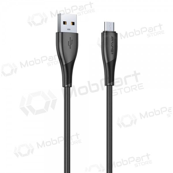 Micro USB kabelis Awei CL-182M USB-A uz Micro USB 1 m melns