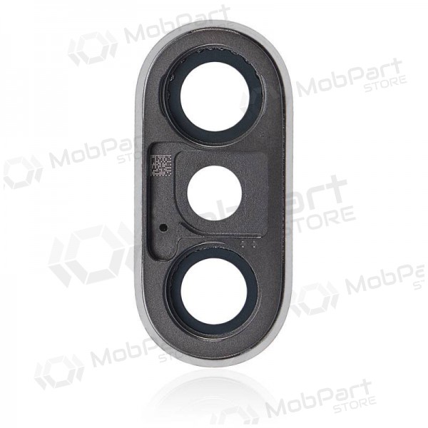 Apple iPhone XS / XS Max kameras stikliņš (sudraba) (ar rāmīti) Apple iPhone XS / XS Max kameras stikliņš (sudraba) (ar rāmīti)