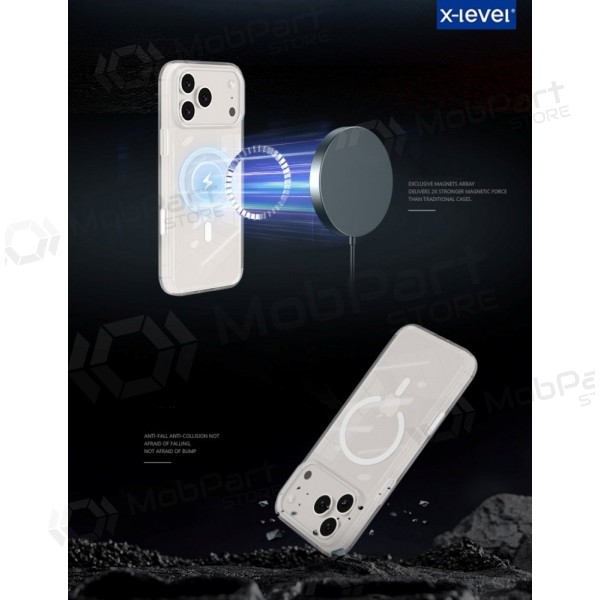 Apple iPhone 16 Pro maciņš - X-Level Space II MagSafe (caurspīdīgs)