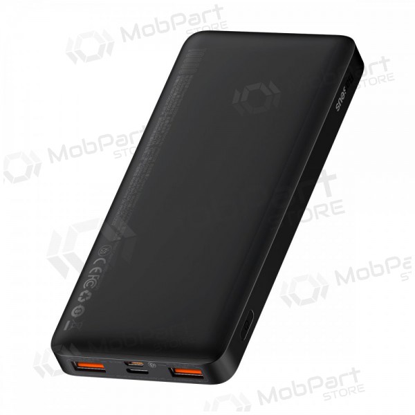 Ārējā baterija Power Bank Baseus Bipow 20W 10000mAh + MicroUSB 0.25m melna PPBD050301