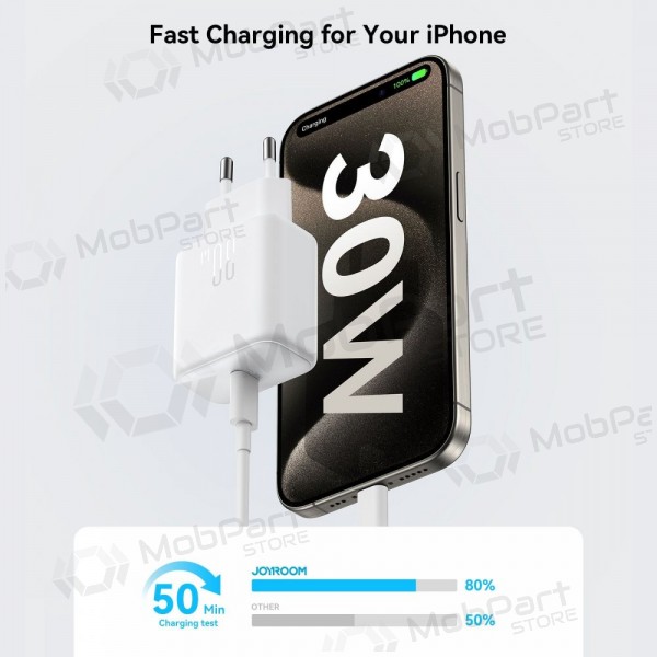Lādētājs Joyroom JR-TCF24 USB-C PD30W balts