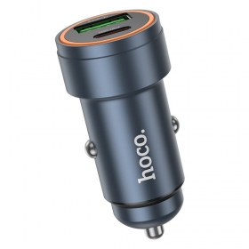 Automašīnas tālruņa lādētājs Hoco Z57A 30 W USB-C + USB-A