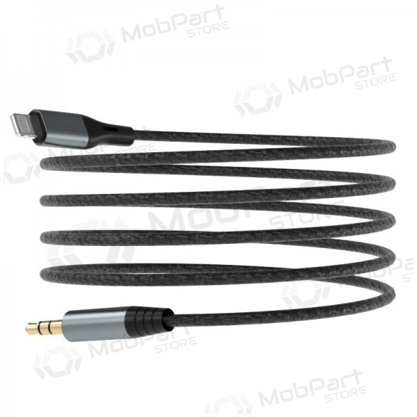 Audio kabelis Dudao L11Pro Lightning uz 3.5 mm 1 m melns