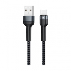 USB kabelis Remax RC-124a USB-A to USB-C 1.0m melns