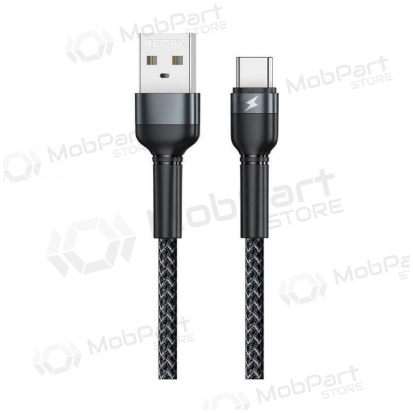 USB kabelis Remax RC-124a USB-A to USB-C 1.0m melns