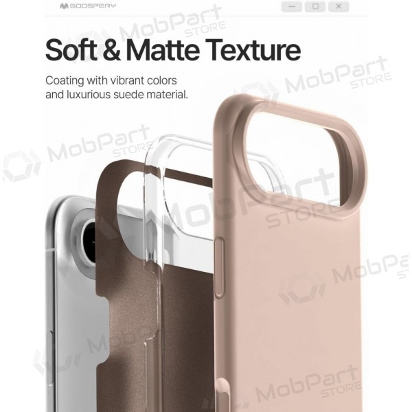 Apple iPhone Air maciņš Mercury "Pure Magsafe Silicon Case" (rozā smiltis)
