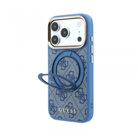 Apple iPhone 18 Pro maciņš - Guess PU 4G Ring Stand MagSafe