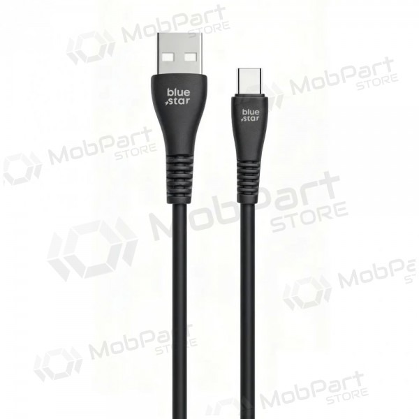 Lightning kabelis Blue Star PJ-DG4-A USB-A uz Lightning 1 m melns