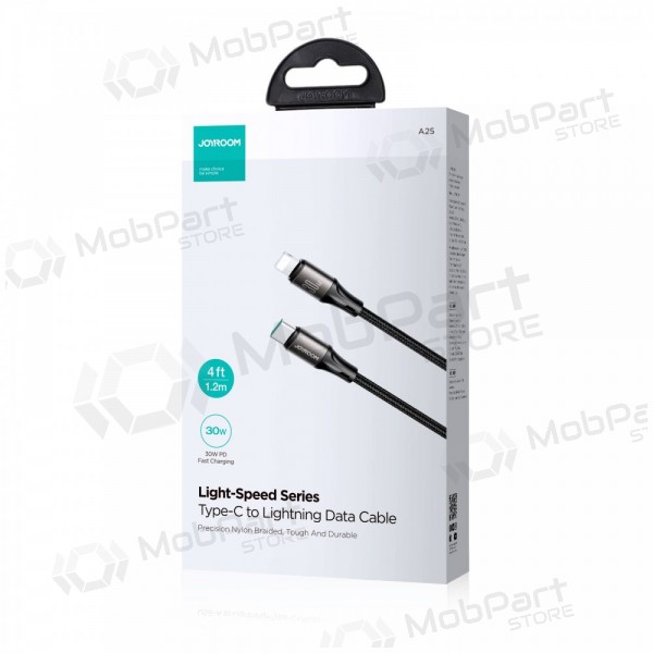 USB kabelis Joyroom SA25-CL3 USB-C to Lightning 30W 1.2m melns