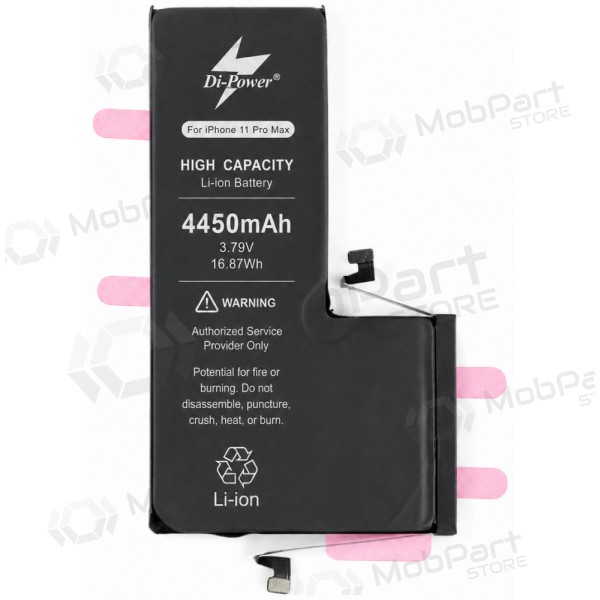 Akumuliatorius "Di-Power" (palielināta ietilpība) paredzēts iPhone 11 Pro Max 4450mAh