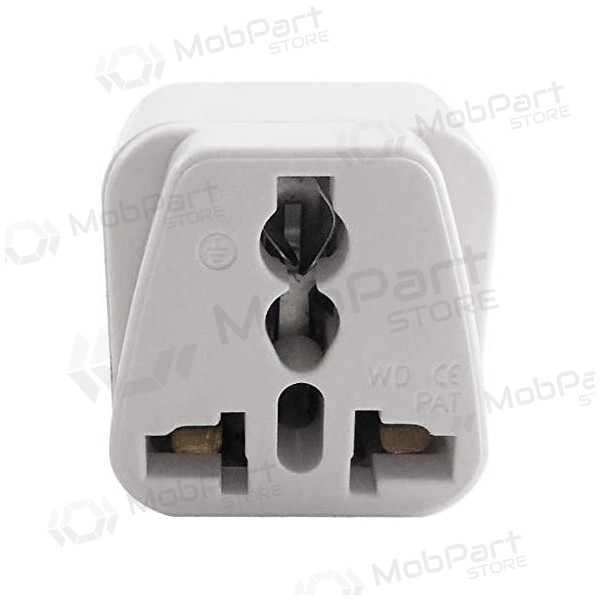 Įkrovimo adapteris USA/UK/CN-EUR balts