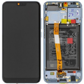 Huawei Honor 10 ekrāns (Glacier Grey) (ar rāmīti un baterija) (service pack) (oriģināls)