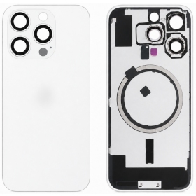 Apple iPhone 16 Pro aizmugurējais vāciņš (balts) - Premium