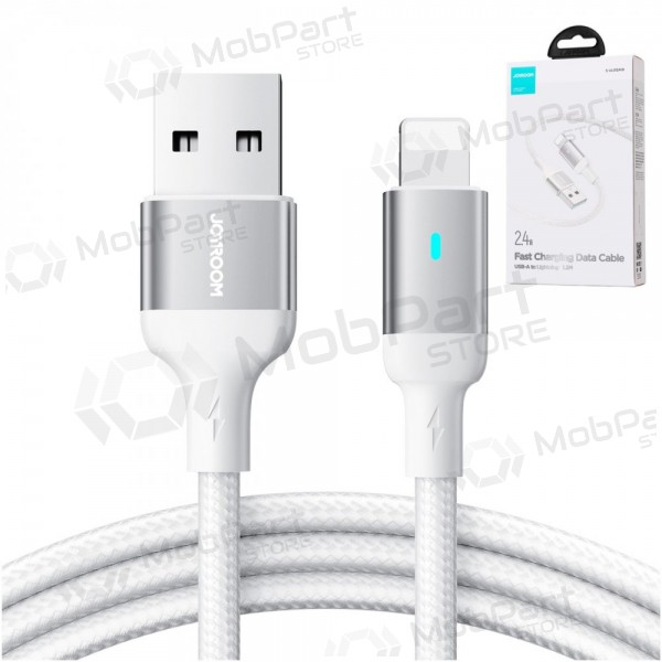 USB kabelis Joyroom S-UL012A10 USB to Lightning 2.4A 1.2m balts