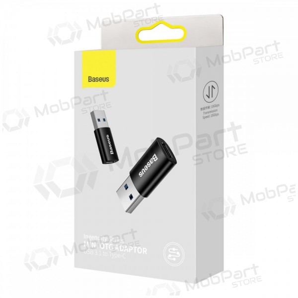 Adapteris Baseus Ingenuity Series USB-A3.1 to Type-C OTG melns ZJJQ000101