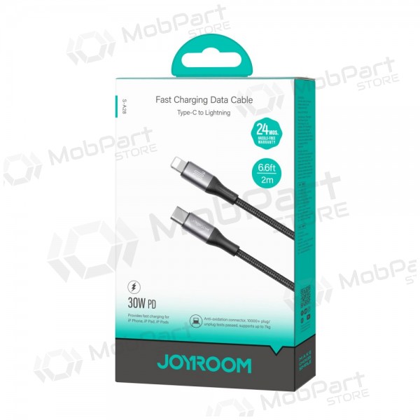 USB kabelis Joyroom S-A28 USB-C to Lightning 30W 2.0m melns