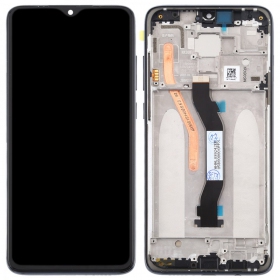 Xiaomi Redmi Note 8 Pro ekrāns (melns) (ar rāmīti) (service pack) (oriģināls)