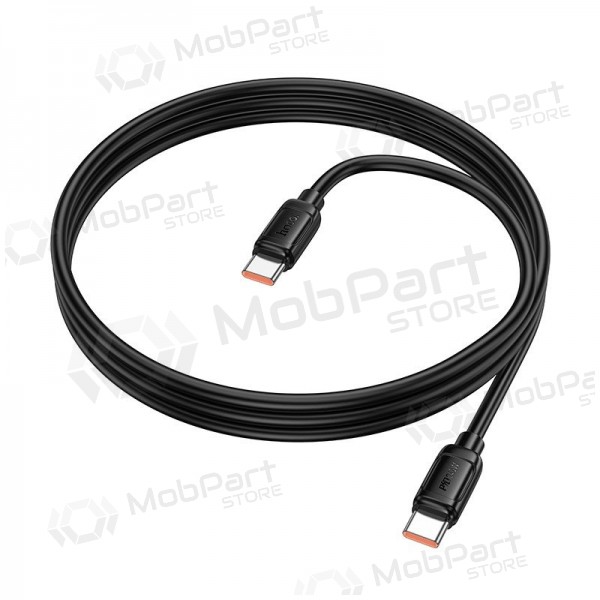 USB-C kabelis Hoco X115 USB-C uz USB-C 1 m 240 W melns