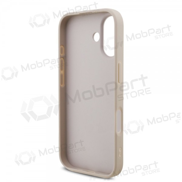 Apple iPhone 17 maciņš - Guess PU 4G Metal Logo (rozā)