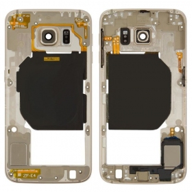 Samsung G920F Galaxy S6 iekšējais korpuss (zelta) (lietots Grade B, oriģināls)