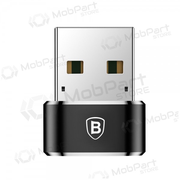 Adapteris Baseus Type-C to USB-A melns CAAOTG-01