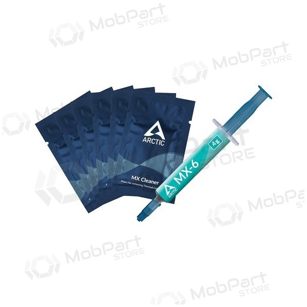 Termiskā pasta ARCTIC MX-6, 4g ar 6gab. MX šluostėm
