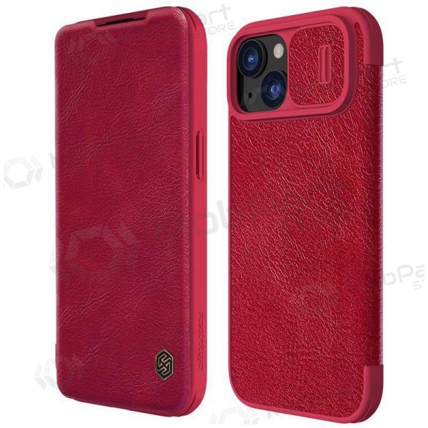 Apple iPhone 14 maciņš - Nillkin Leather (sarkans)